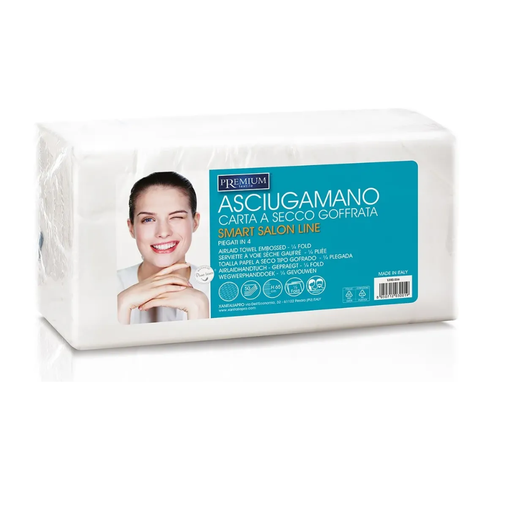 XANITALIA 1200.036 ASCIUGAMANO MONOUSO PIEGATO CARTA GOFFRATO 50PZ