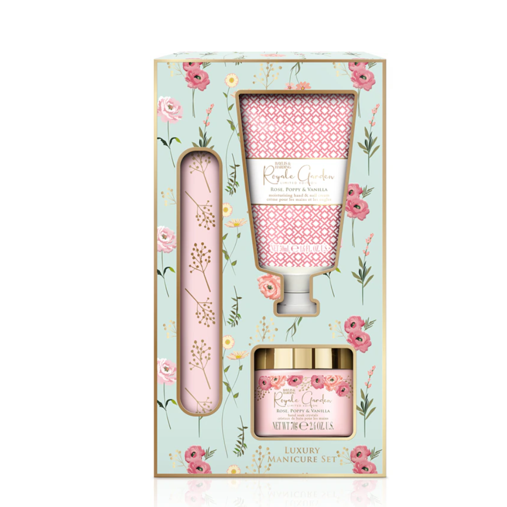 BAYLIS & HAIRDING CONF. CREMA MANI+SALI PER MANICURE+LIMA UNGHIE ROYALE GARDEN RGL25MAN