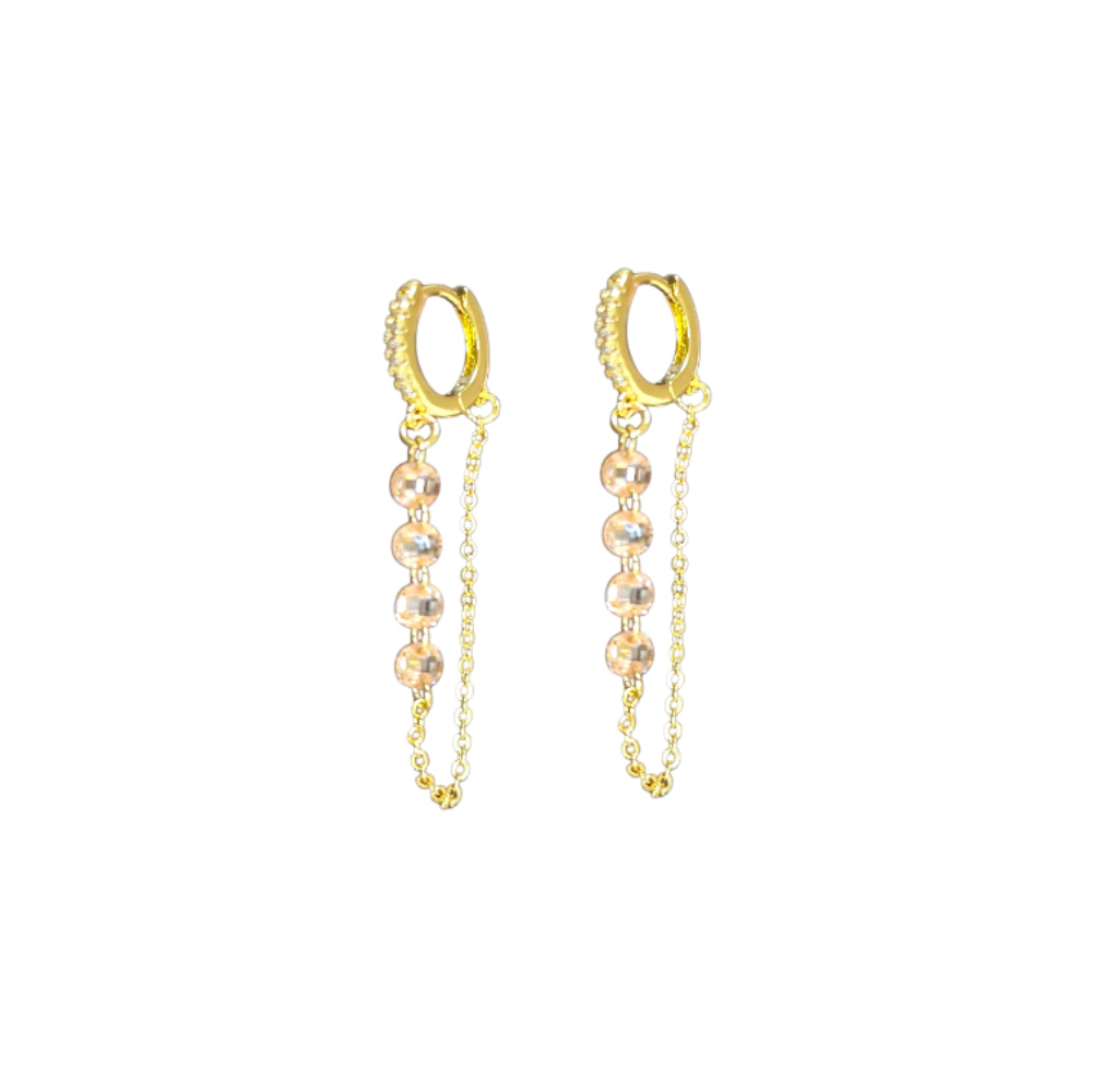 FOR YOU ORECCHINI IN OTTONE ROMANTICA LUNGHI