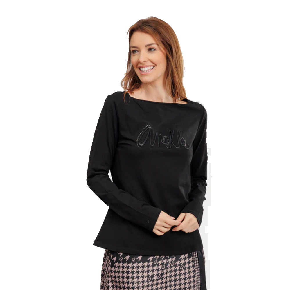 ANEKKE T-SHIRT MANICA LUNGA DONNA NERO 41281  ANEKKE T-SHIRT MANICA LUNGA DONNA NERO 41281