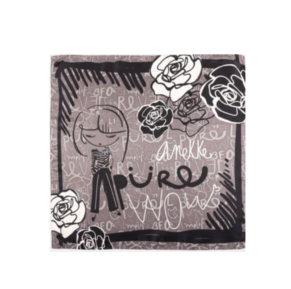 ANEKKE FOULARD QUADRADO 70X70CM NERO 41480-314