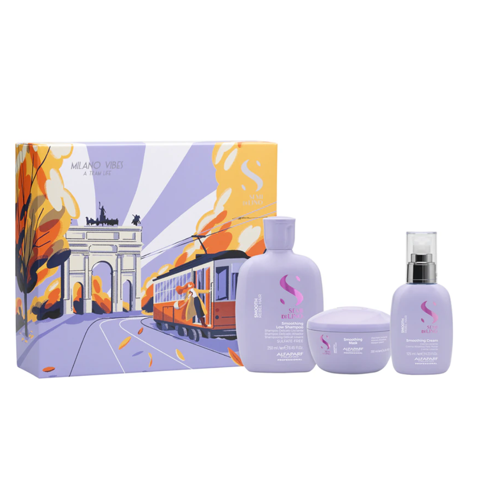 ALFAPARF KIT SMOOTH SHAMPOO+MASK+CREAM SEMI DI LIO PF029642