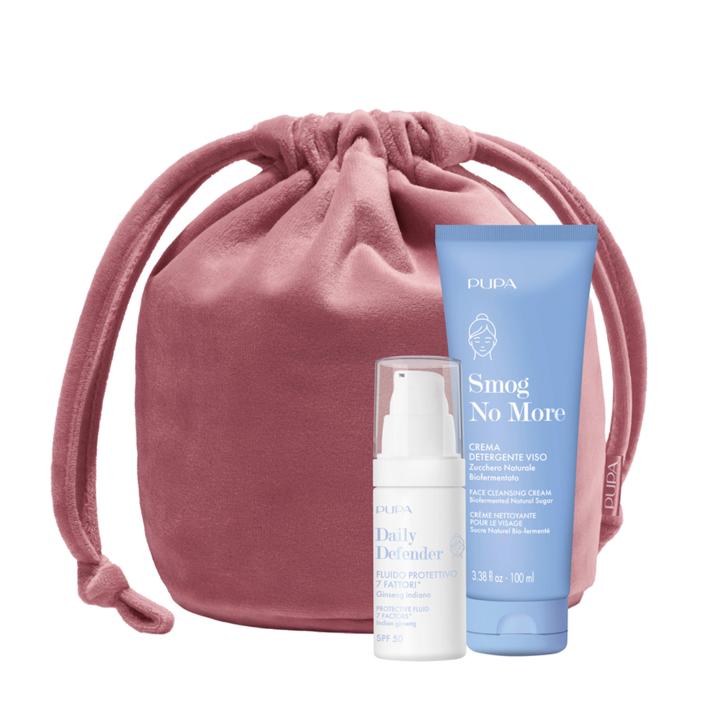 PUPA CONF. KIT TRATTAMENTO VISO DETERGENTE VISO+ FLUIDO PROTETTIVO 7 FATTORI + POCHETTE