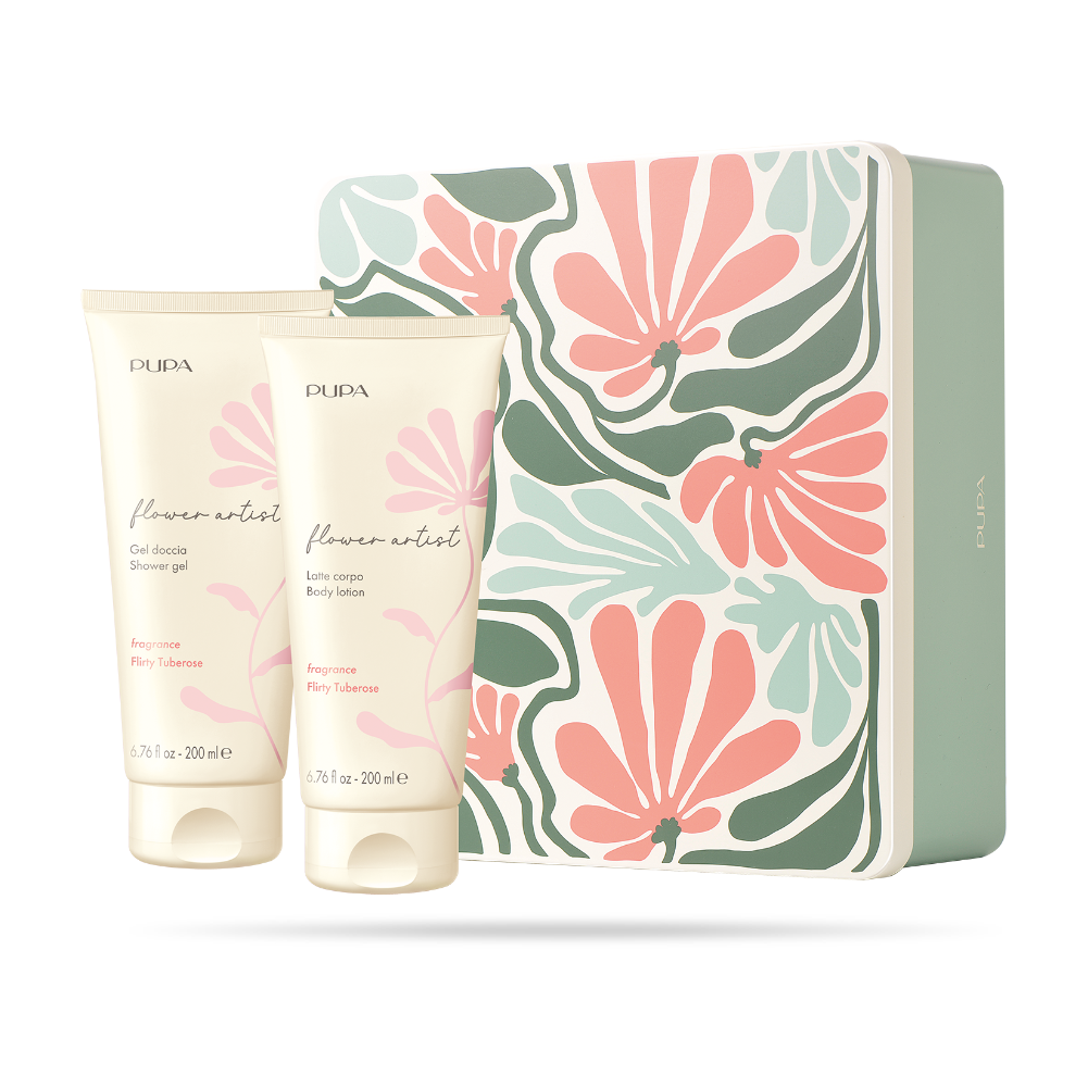PUPA CONF. FLOWER ARTIST KIT SHOWER GEL 200ML + BODY LOTION 200ML FLIRTY TUBEROSE