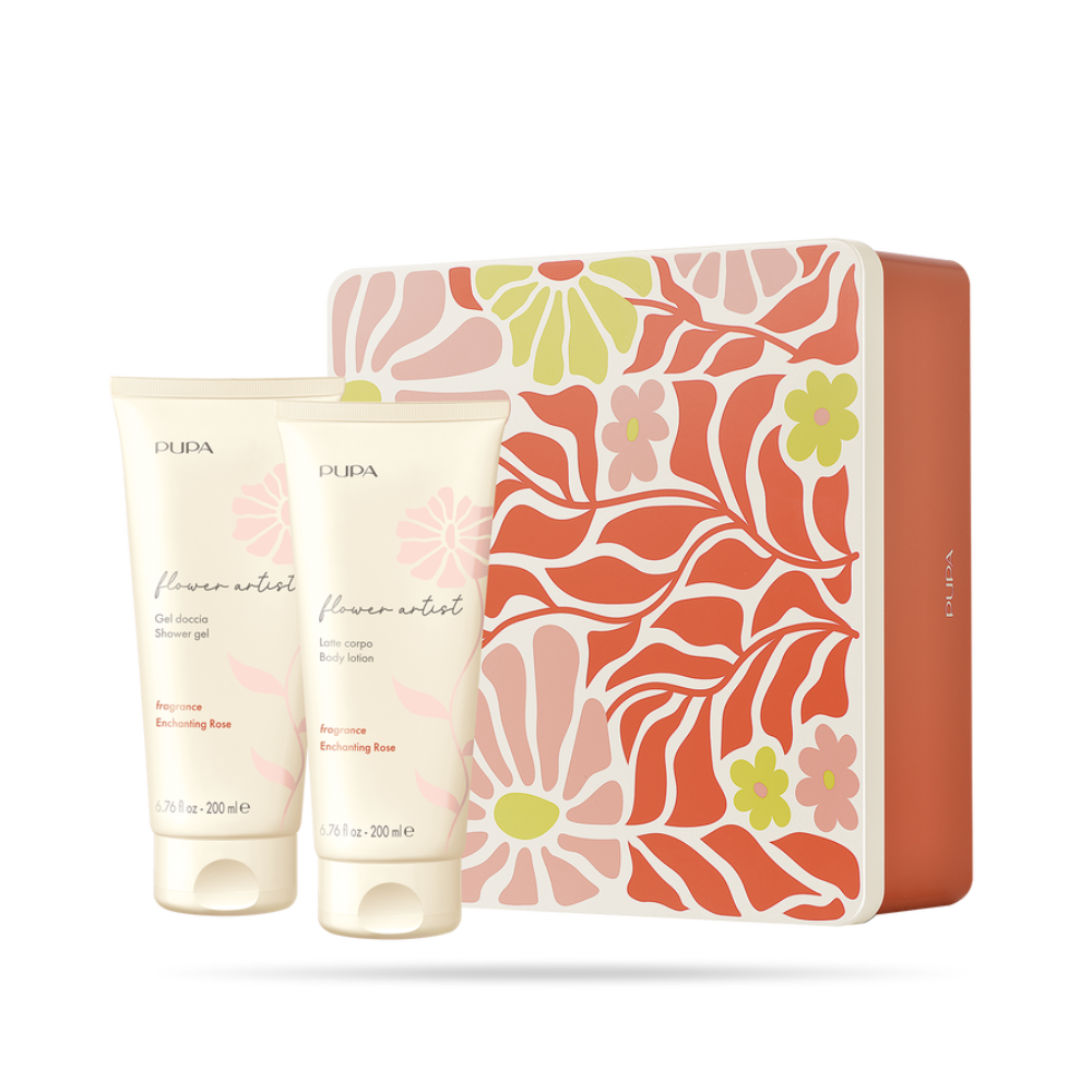 PUPA CONF. FLOWER ARTIST KIT SHOWER GEL 200ML + BODY LOTION 200ML ENCHANTING ROSE