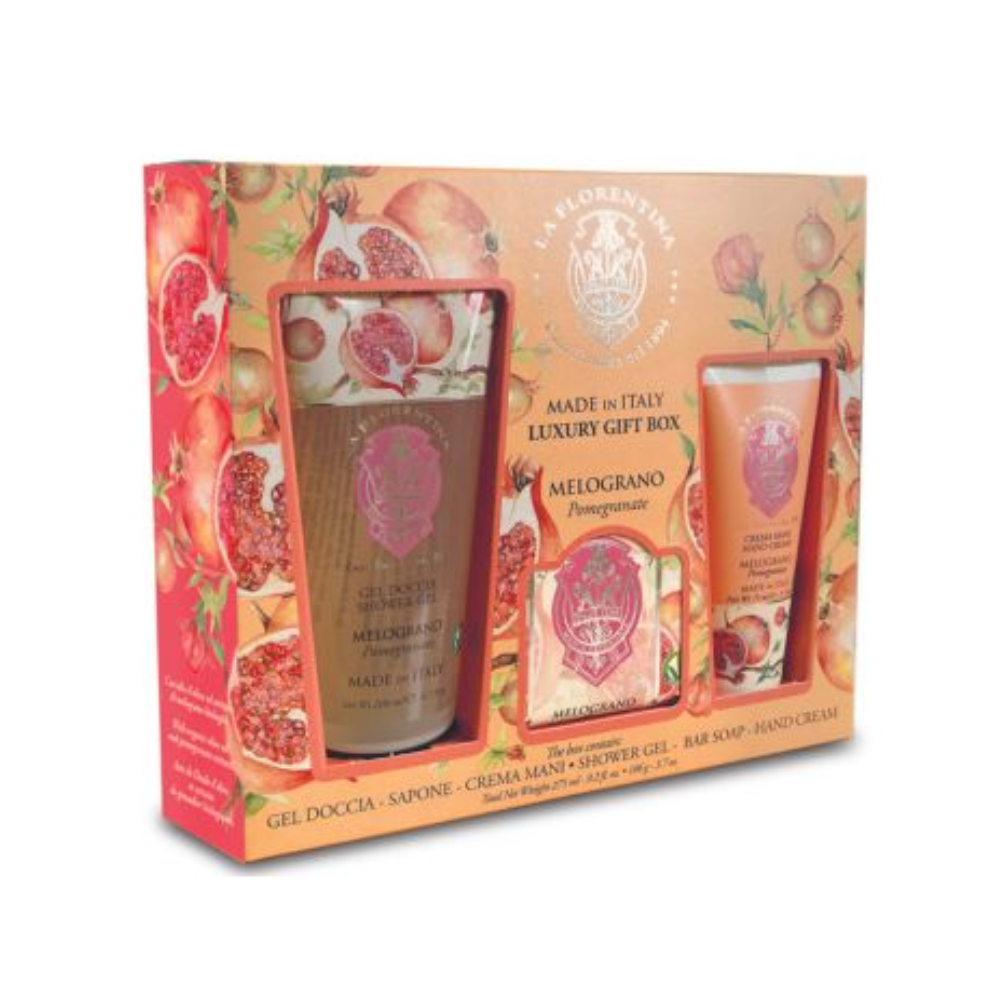 LA FLORENTINA LUXURY GIFT BOX MELOGRANO GEL DOCCIA 200ML+ CREMA MANI 75ML+ SAPONETTA 106G 200104
