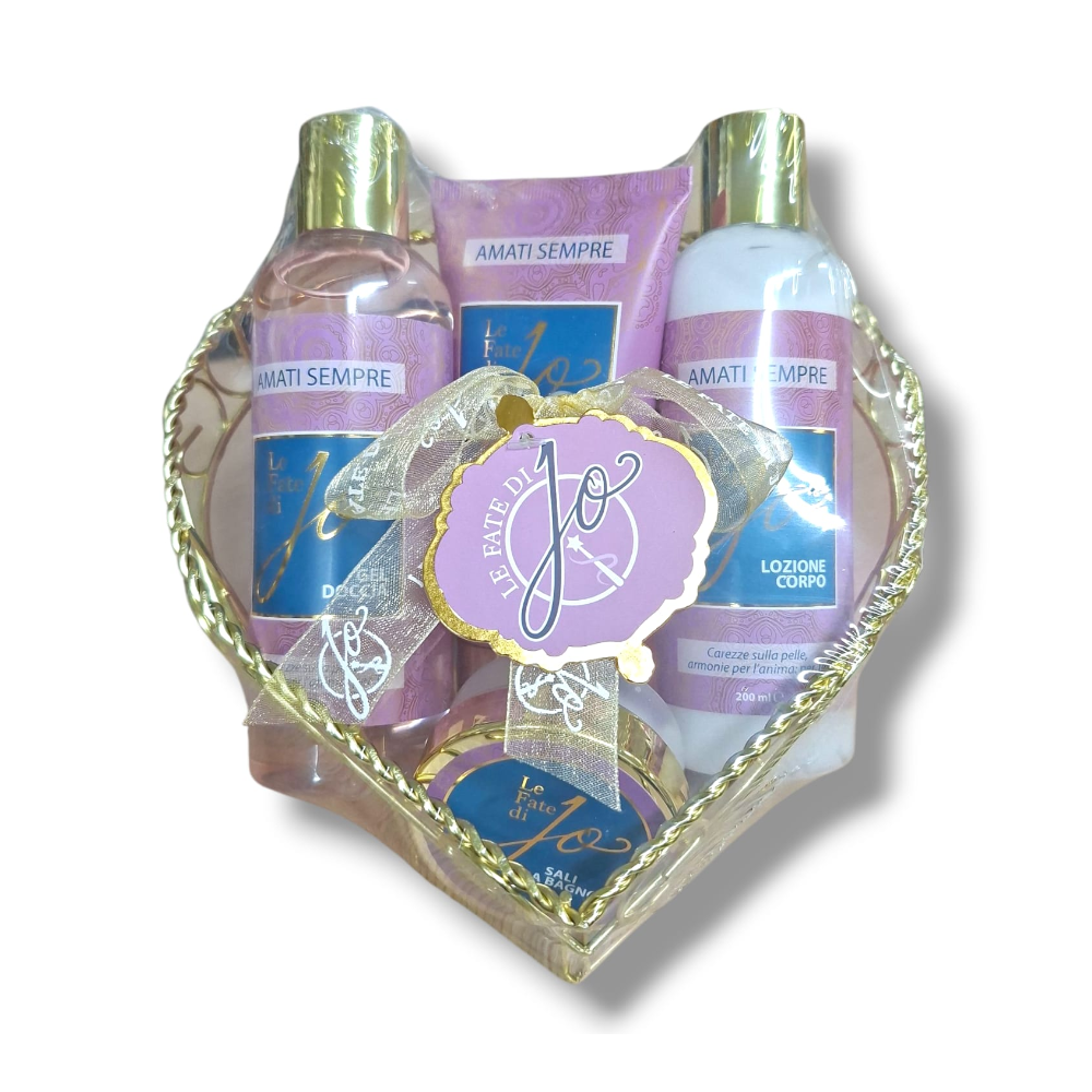 GIMA LE FATE DI JO AMATI SEMPRE CONF. GEL DOCCIA+LOZIONE CORPO+SCRUB+SALI BAGNO+SPUGNA