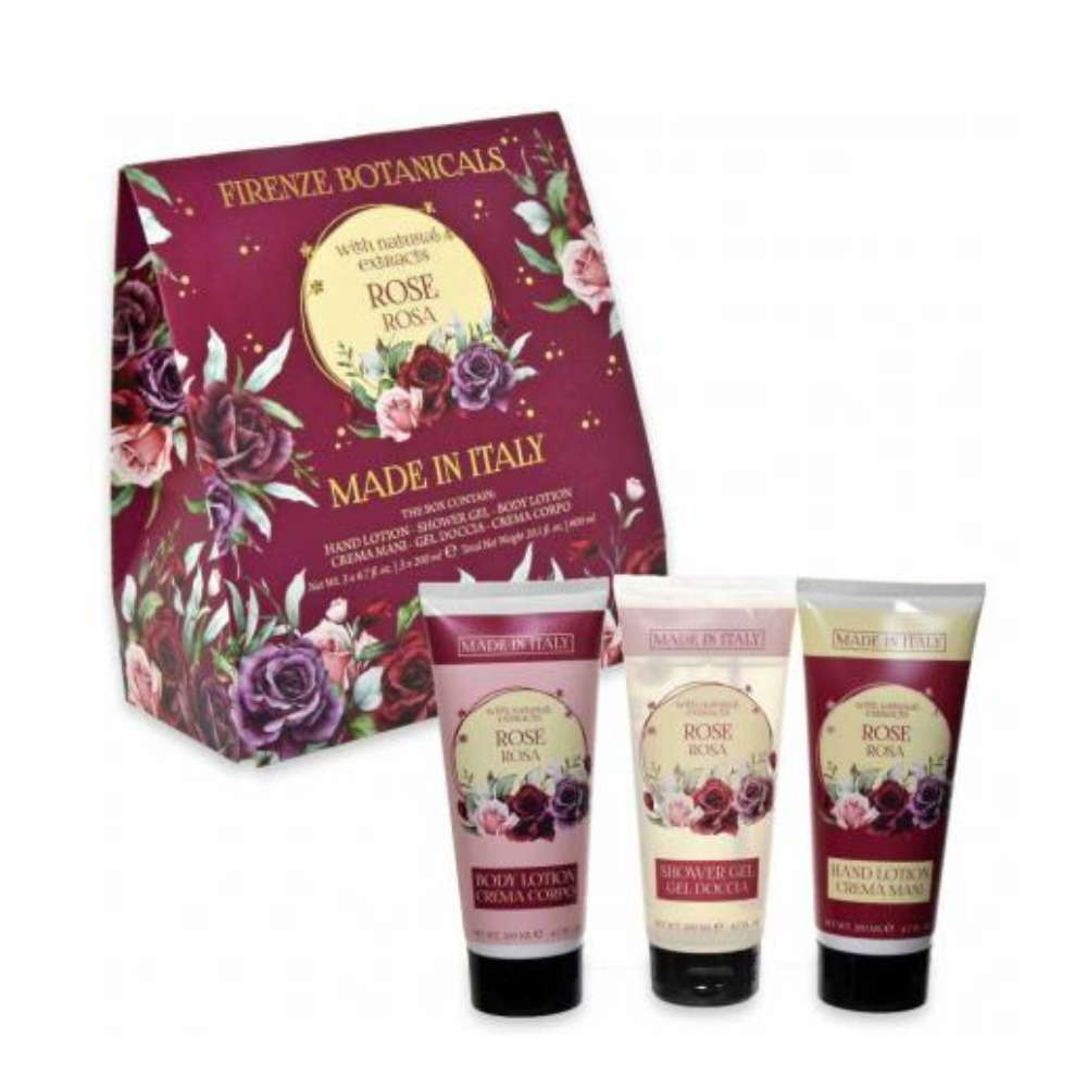 LA FLORENTINA FIRENZE BOTANICALS CONF. CREMA MANI 200ML+ GEL DOCCIA 200ML+ CREMA CORPO 200ML 023247 ROSA
