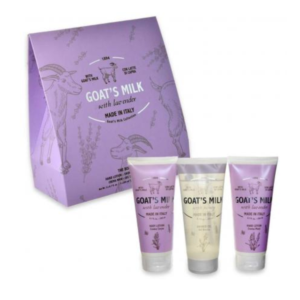LA FLORENTINA CONF. GOAT'S MILK CREMA MANI 200ML+ GEL DOCCIA 200ML+ CREMA CORPO 200ML 023251 LATTE DI CAPRA E LAVANDA