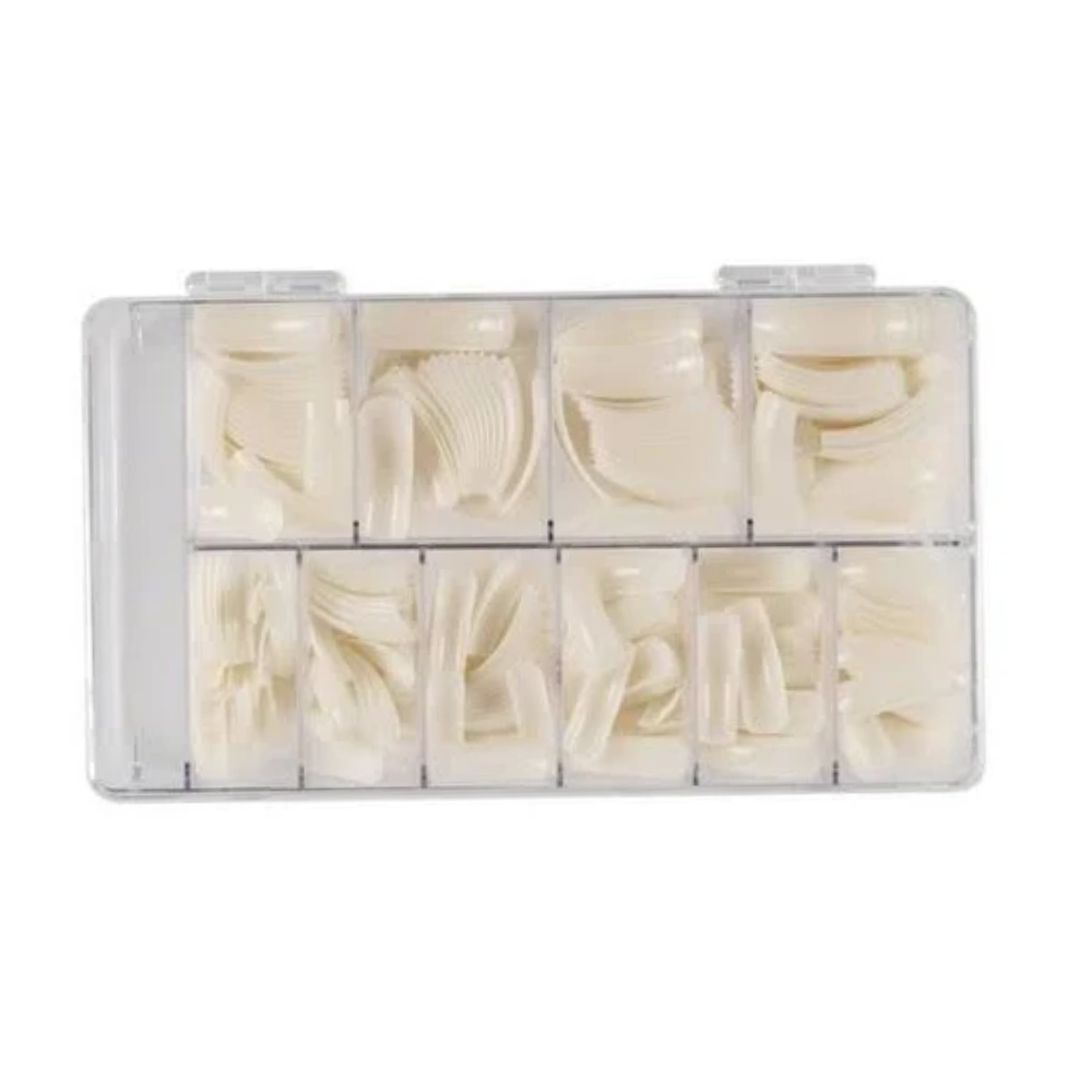 MP TIPS NATURALI QUADRATE CON SCALINO EFFETTO NATURALE PER RICOSTRUZIONE 400PZ 5980A