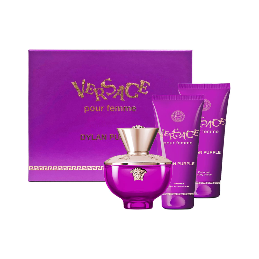 VERSACE DYLAN PURPLE POUR FEMME SHOWER GEL 50ML+ BODY LOTION 50ML+ EDP 50ML
