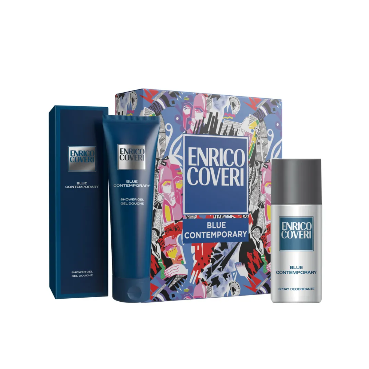 ENRICO COVERI BLUE CONTEMPORARY CONF. GEL DOCCIA 300ML+ DEODORANTE SPRAY
