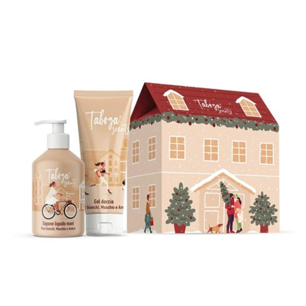 TABOGA CONF. GEL DOCCIA 250ML+ SAPONE 280ML FIORI BIANCHI MUSCHIO E AMBRA TAB007136