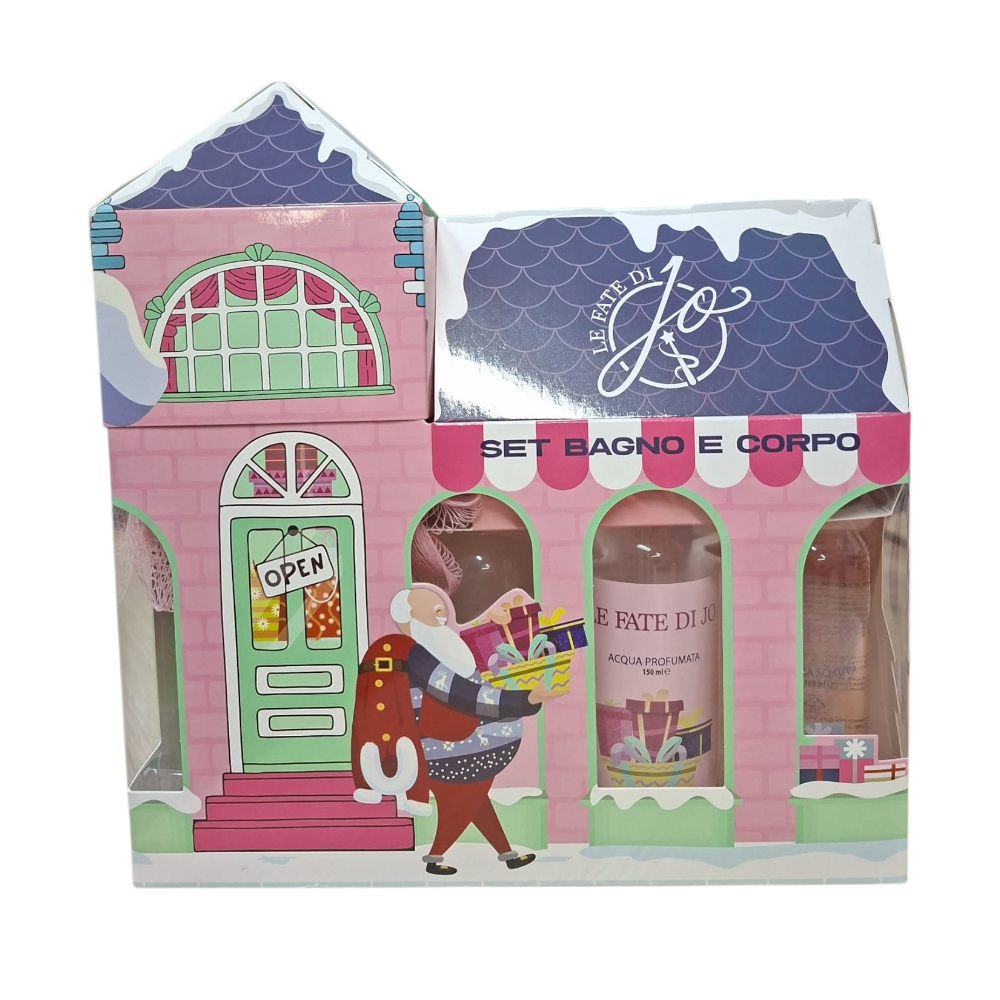 GIMA LE FATE DI JO CONF. CASETTA LAVANDA E CAMOMILLA DOCCIA SCHIUMA 100ML+ BAGNOSCHIUMA 100ML+ SCRUB CORPO 125ML+ ACQUA PROFUMATA 150ML+ SPUGNA FAT82007