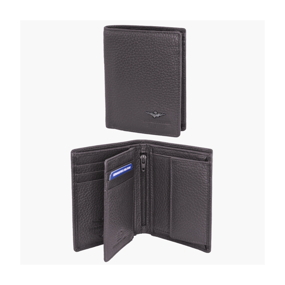 AERONAUTICA MILITARE PORTAFOGLI VERTICALE UOMO PELLE AM186