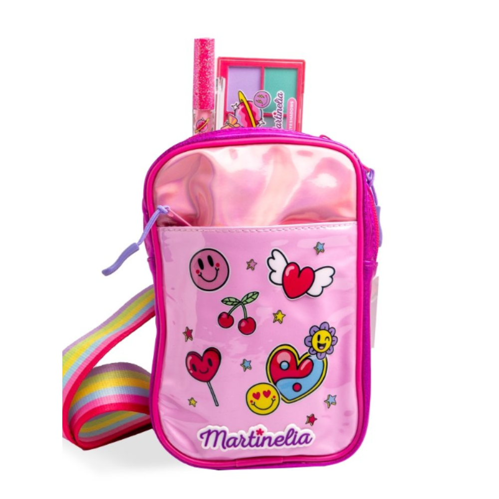 MARTINELIA SUPER GIRL BEAUTY BAG PALETTE OMBRETTI+ LIP GLOSS+ ZAINETTO 85540