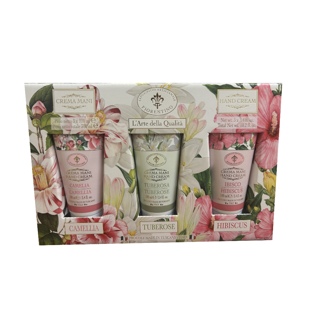SAF SET CREMA MANI CAMELIA+TUBEROSA+IBISCO 3X100ML STCM10