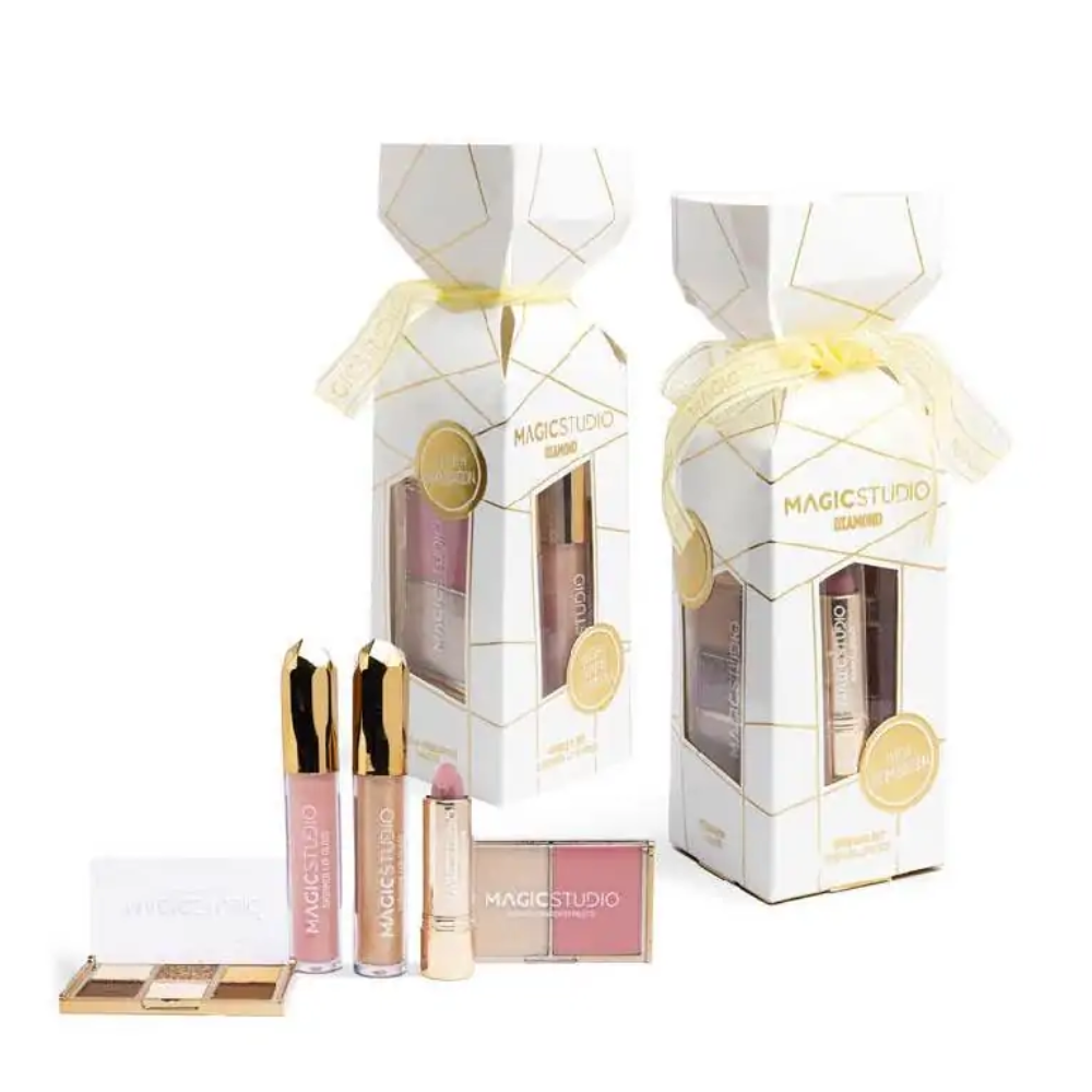 MAGIC STUDIO DIAMOND FULL FACE LIPSTICK+ PALETTE BLUSH E ILLUMININATI+ 2 LIPGLOSS SHIMMER+ PALETTE OMBRETTI 44223