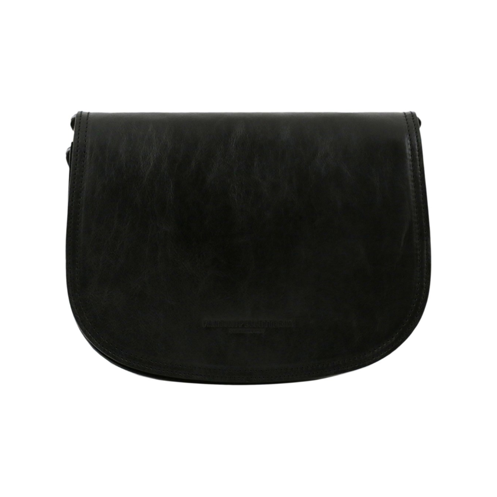 FANTINI PELLETTERIA BORSA DONNA TOLFA CUOIO TRE SCOMPARTI NERO BD306V1