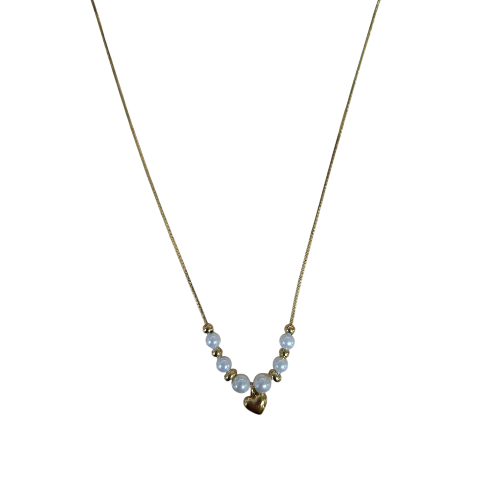 FILO DICIOTTO COLLANA IN ACCIAIO CON PERLINE LINEA 180 26.000