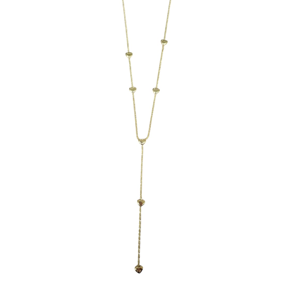 FILO DICIOTTO COLLANA A Y IN ACCIAIO CIONDOLO CUORE ORO LINEA 180 26.000