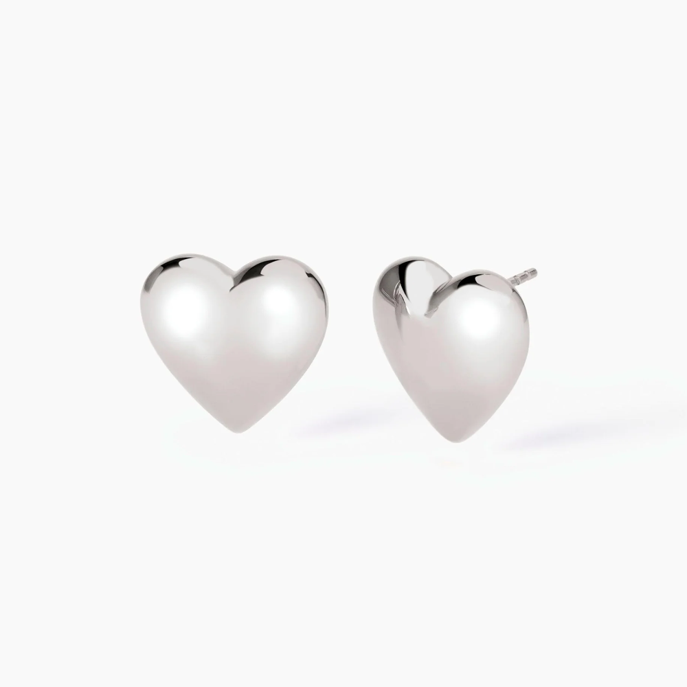 FILO DICIOTTO ORECCHINI IN ACCIAIO CUORE ARGENTO LINEA 180 26.000