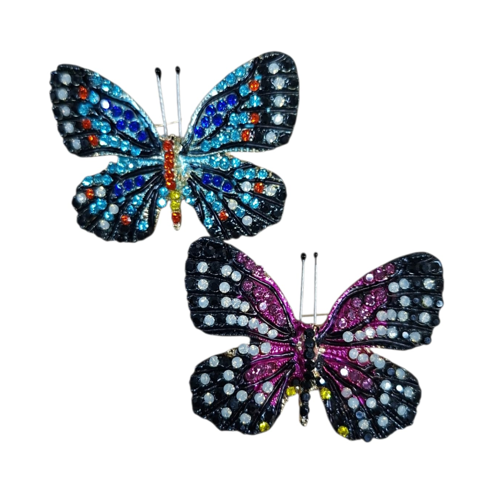 JEWELS COUTURE SPILLA FARFALLA METALLO MISURA C LINEA 176 26.044