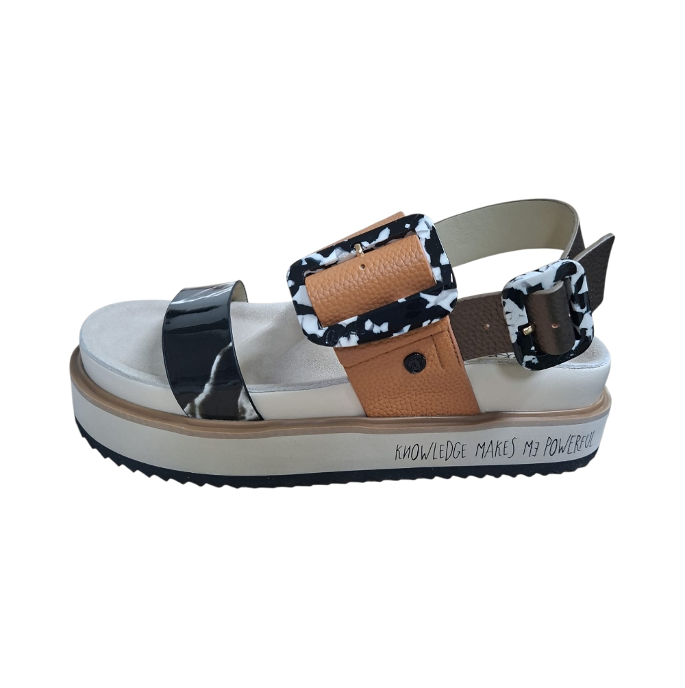 ANEKKE SANDALO DONNA CASTELLON 423 ARANCIO E NERO 42381