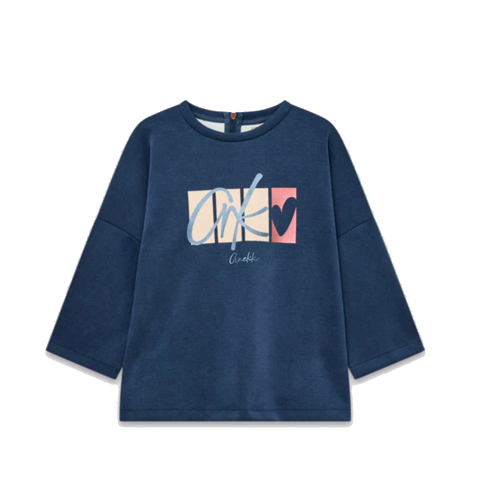 ANEKKE FELPA DONNA A MANICHE CORTE NAVY 42270