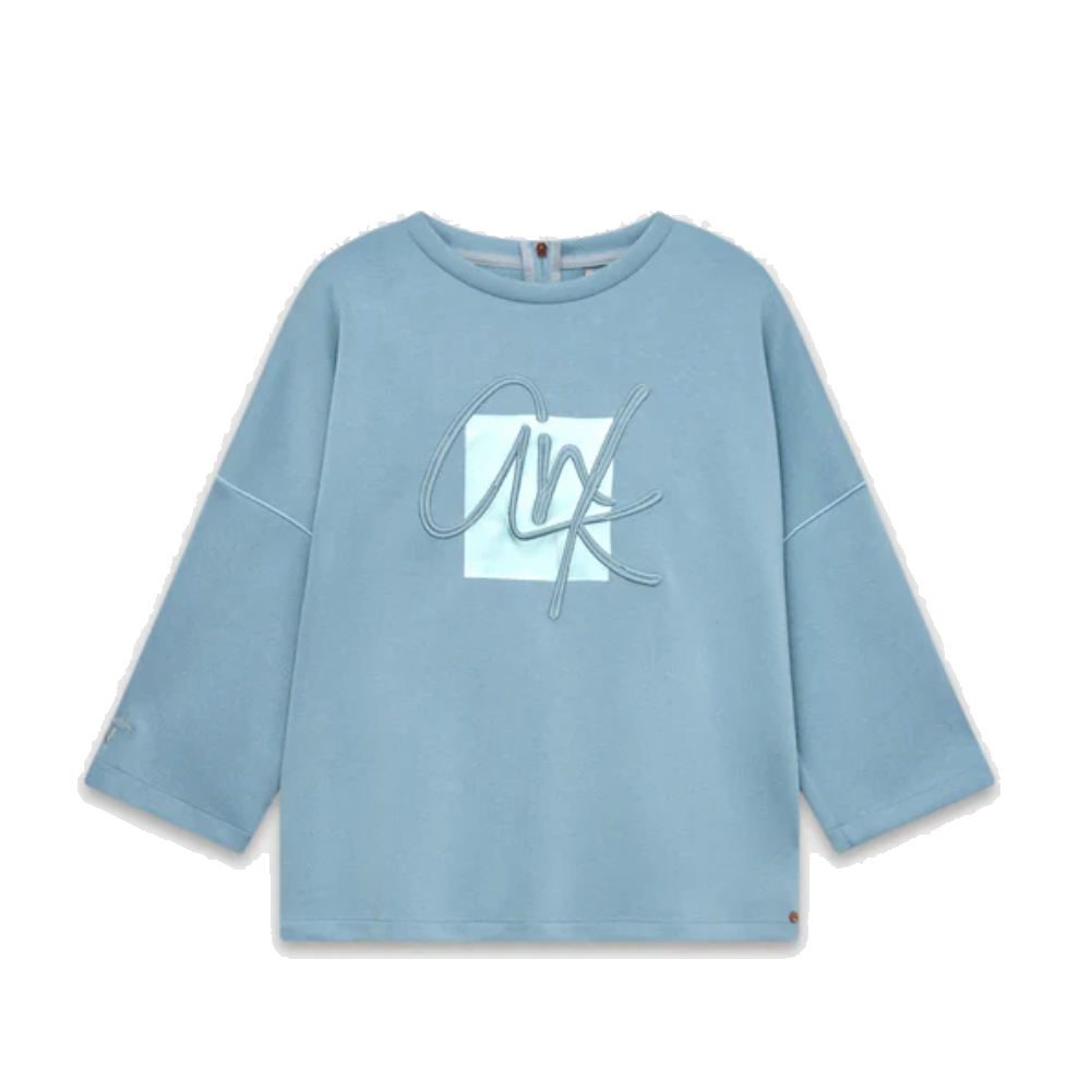 ANEKKE FELPA DONNA A MANICHE CORTE AZZURRA 42280