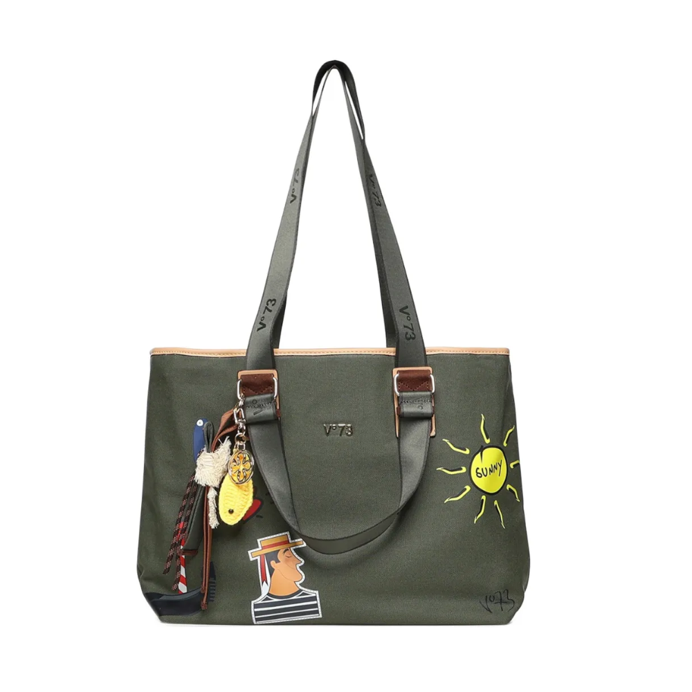 V°73 BORSA SINTETICA DONNA TITA VERD/NATURALE 73BS9TZ01C