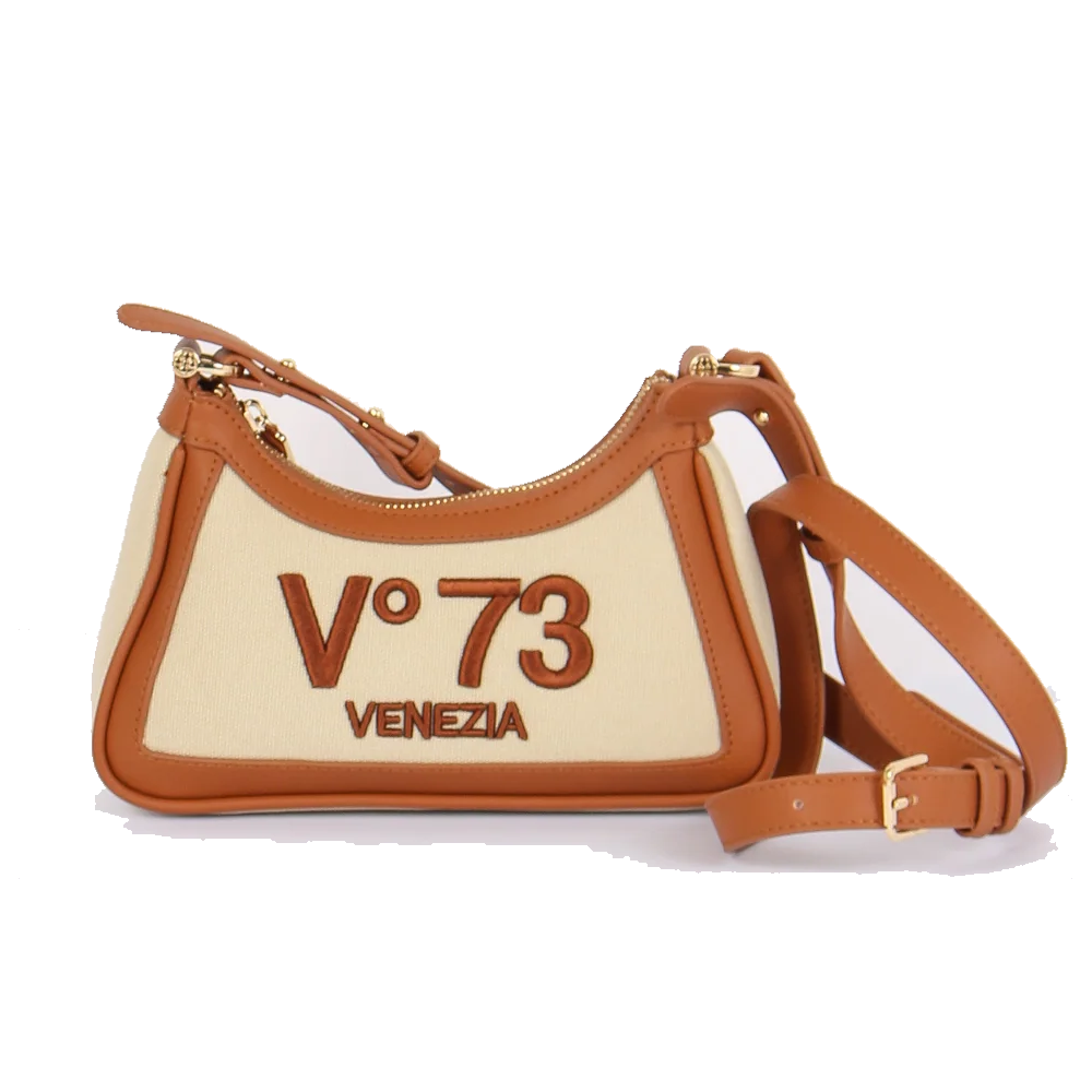 V°73 BORSA SINTETICA DONNA RESPONSIBLE OFF WHITE/CUOIO 73BS9MU02