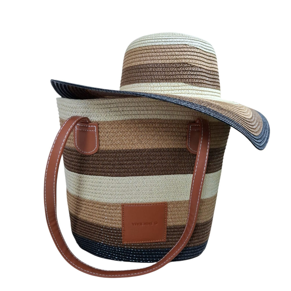VIVIENNE D SHOPPER E CAPPELLO RAFIA VBB276 MULTI