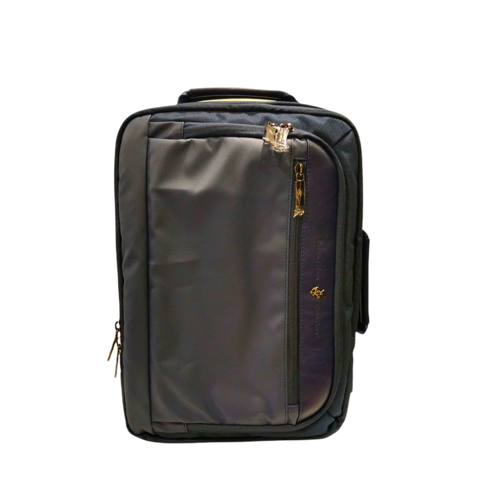 BEVERLY HILLS POLO CLUB ZAINO UOMO IN NYLON E ECOPELLE BH-1373-NE