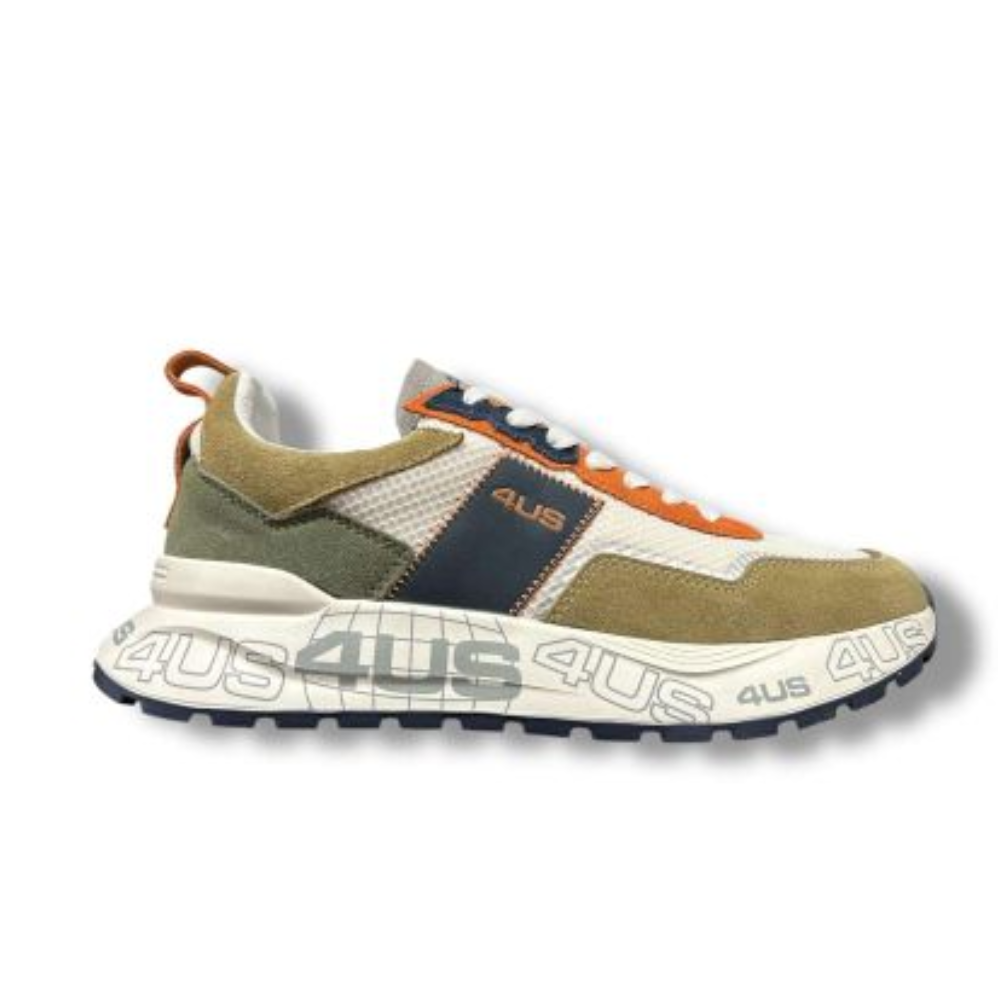 4US PACIOTTI SNEAKERS UOMO GREEN 4US-13 GE8U1