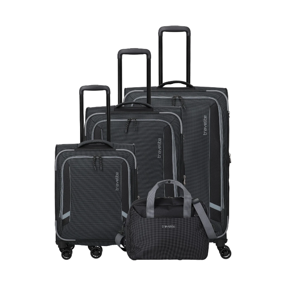 TRAVELITE CORSIICA SET 4W TROLLEY L/M EXP./S EXP/BOARDING BAG 8000140-01 BLACK