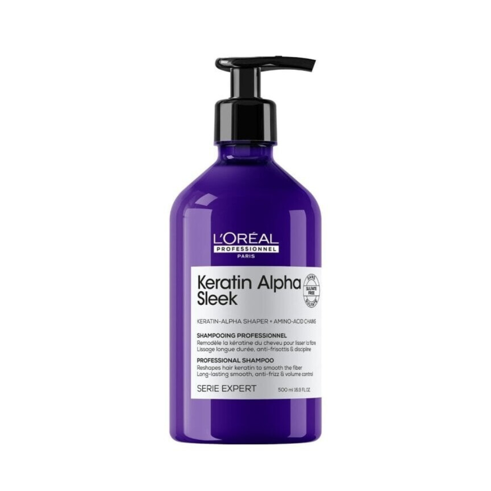 LOREAL SERIE EXPERT KERATIN ALPHA SLEEK SHAMPOO 500ML CAPELLI LISCI