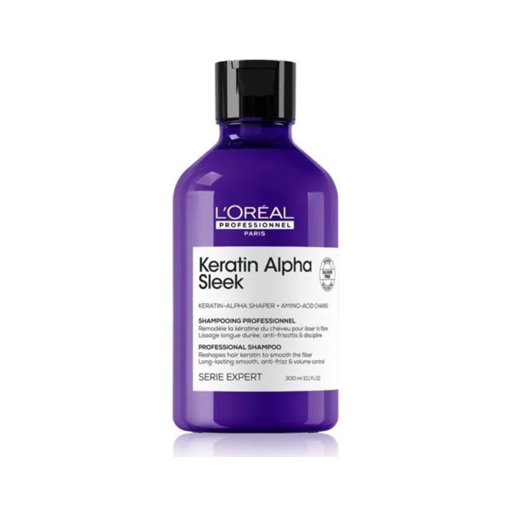 LOREAL SERIE EXPERT KERATIN ALPHA SLEEK SHAMPOO 300ML CAPELLI LISCI