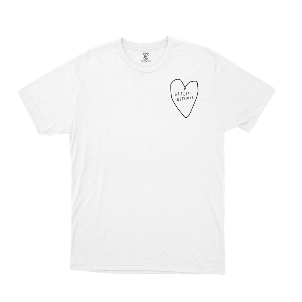 COSESUCOSE T-SHIRT AFFETTI INSTABILI BIANCA