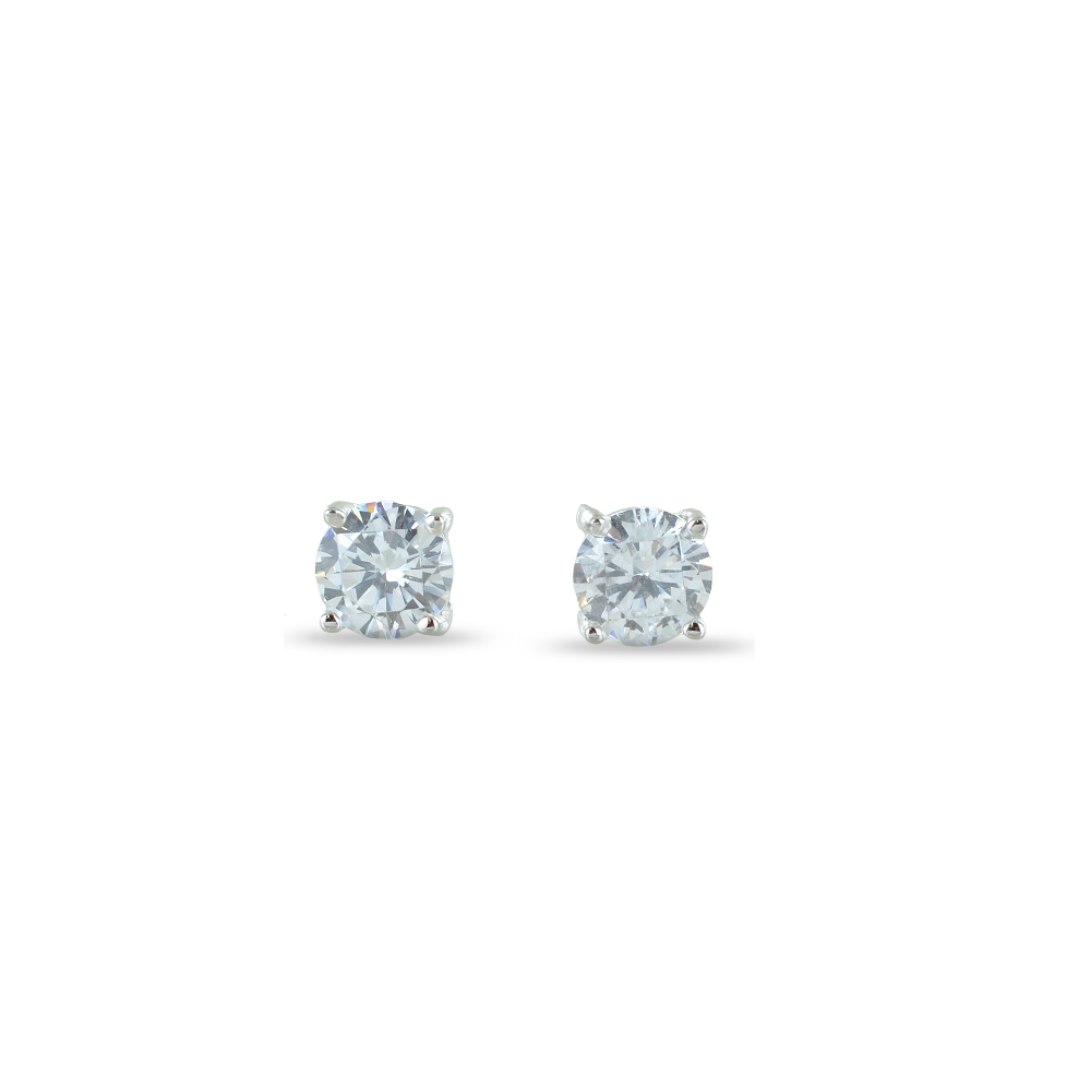 FOR YOU ORECCHINI IN ARGENTO CON BRILLANTINO COLLEZIONE DORA 5MM