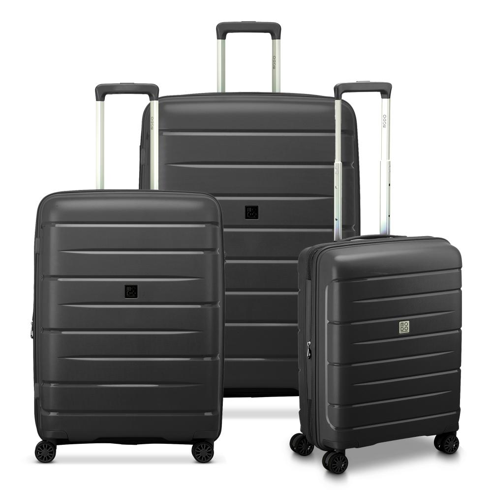 RONCATO SET 3 TROLLEY (G+M+C) STARLIGHT 3.0 BLACK 42345001