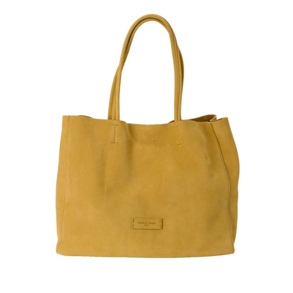 PELLETERIA VENETA SHOPPER IN PELLE NABUKI CAMPO NB26410 OCRA