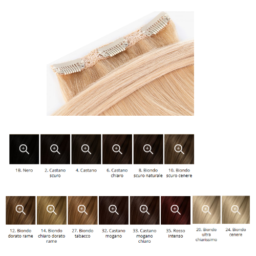 SEISETA FREE EXTENSIONS 50/55CM 100% CAPELLI NATURALI CONF. 3 CLIP 15G (PREZZO SINGOLO)