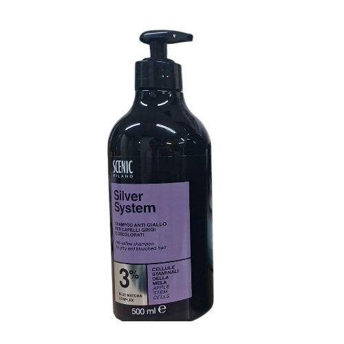 SCENIC SILVER SYSTEM SHAMPOO ANTI GIALLO PER CAPELLI GRIGI E DECOLORATI 500ML