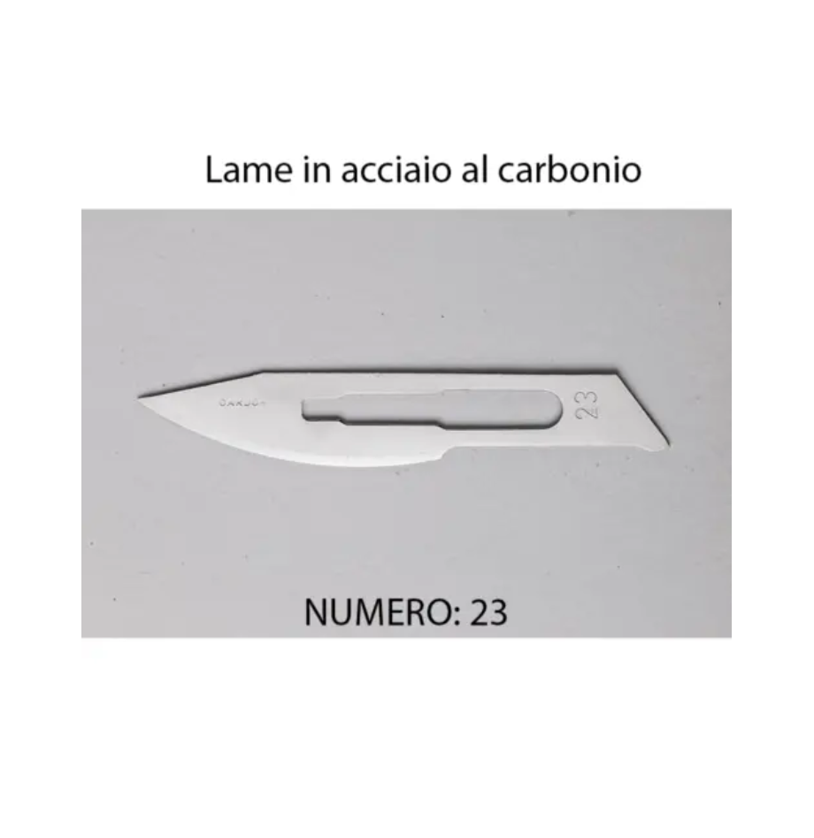 XANITALIA 370.168 LAME BISTURI IN ACCIAIO AL CARBONIO CONF.100PZ (PEZZO SINGOLO) 23