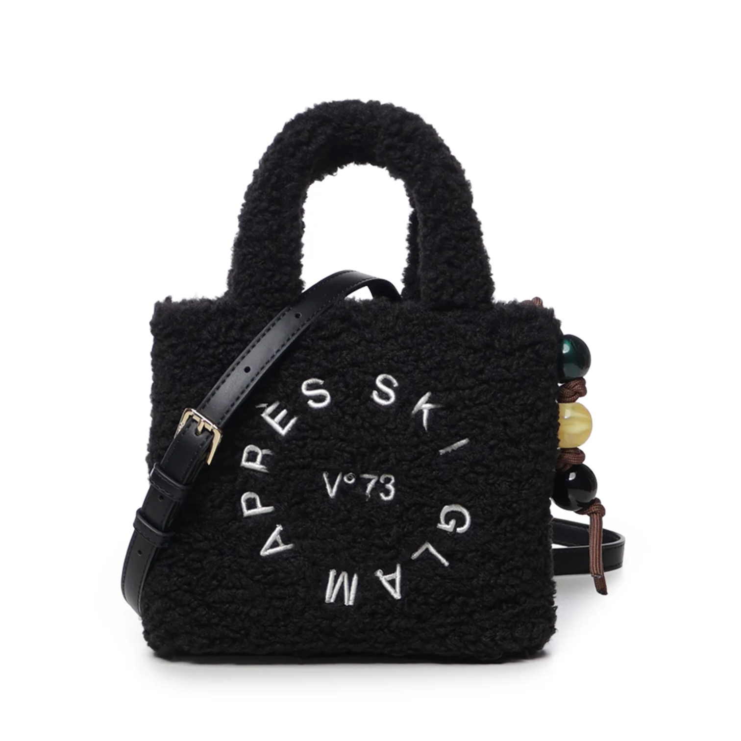 V°73 BORSA SINTETICA DONNA SKI GLAM NERO 73BSA1W04