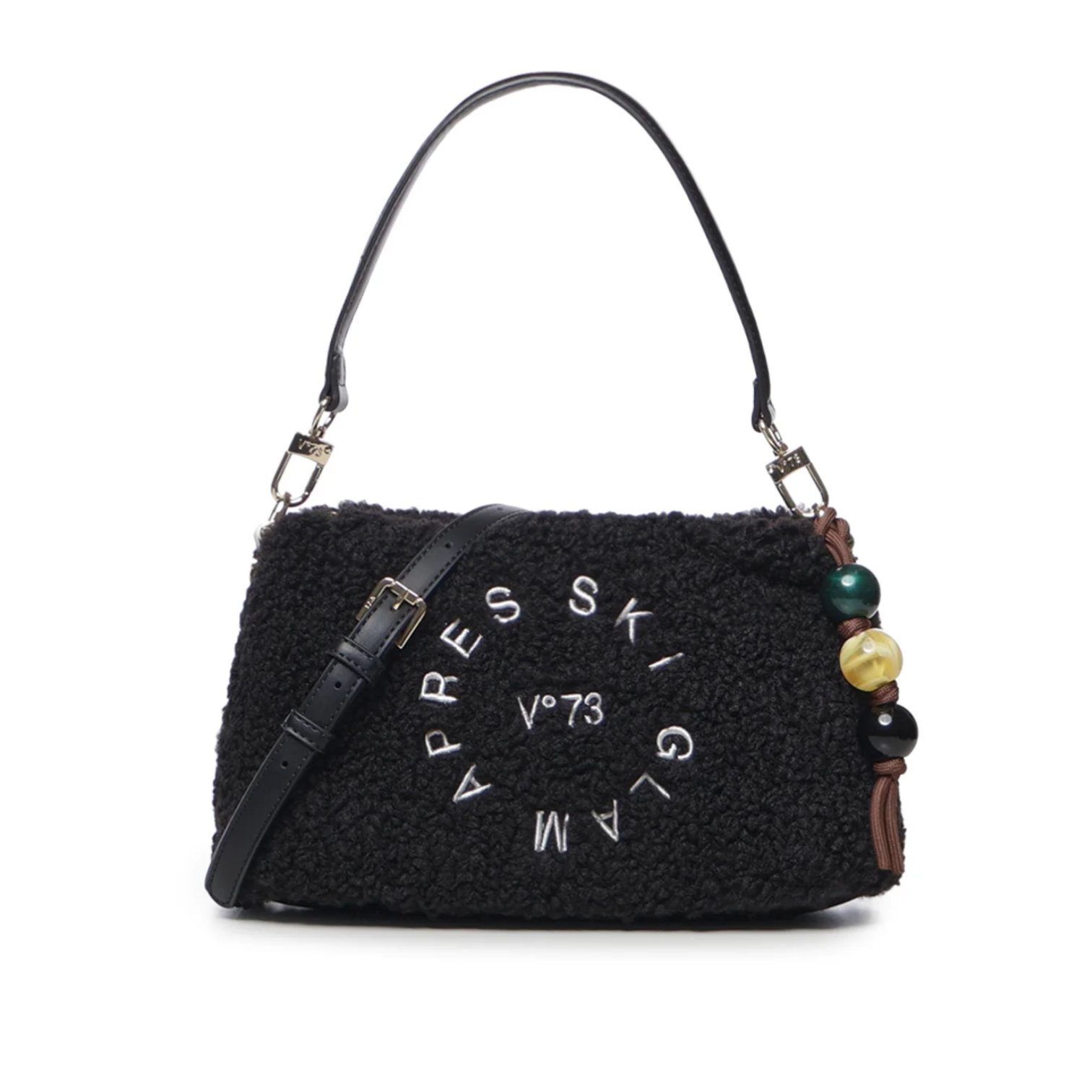 V°73 BORSA SINTETICA DONNA SKI GLAM NERO 73BSA1W03
