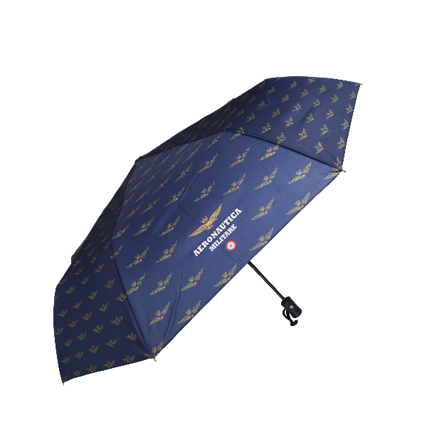 AERONAUTICA MILITARE OMBRELLO AUTOMATICO BLU NAVY CON TEXTURE AQUILA AM0240